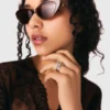 Bague bicolore en strass