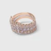 Bague bicolore en strass