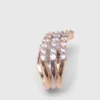 Bague bicolore en strass