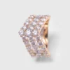 Bague bicolore en strass