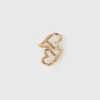 Bague double cœur plaquée or Bague double cœur plaquée or
