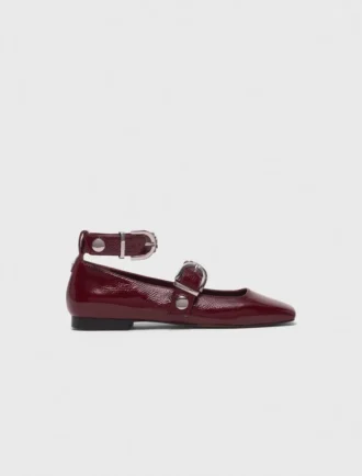 Ballerines Mary Jane en cuir clouté