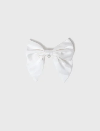 Barrette à nœud effet satiné