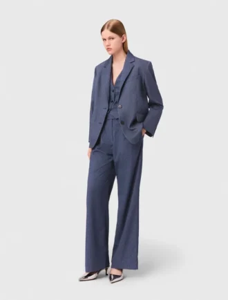 Blazer de costume structuré à strass