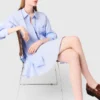 Blouse longue en popeline