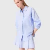 Blouse longue en popeline