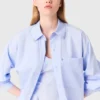 Blouse longue en popeline