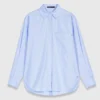 Blouse longue en popeline