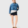 Blouson aviateur en denim