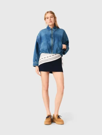 Blouson aviateur en denim