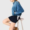Blouson aviateur en denim