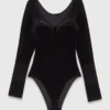 Body en velours avec détails corset Body en velours avec détails corset