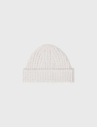 Bonnet en laine et strass