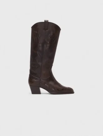 Bottes de cowboy en cuir