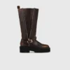 Bottes de motard en cuir Bottes de motard en cuir