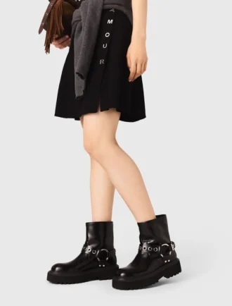 Bottes de motard en cuir