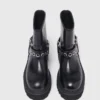 Bottes de motard en cuir