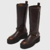 Bottes de motard en cuir Bottes de motard en cuir