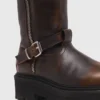 Bottes de motard en cuir Bottes de motard en cuir