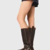 Bottes de motard en cuir Bottes de motard en cuir