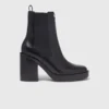 Bottines Chelsea en cuir à talons Bottines Chelsea en cuir à talons