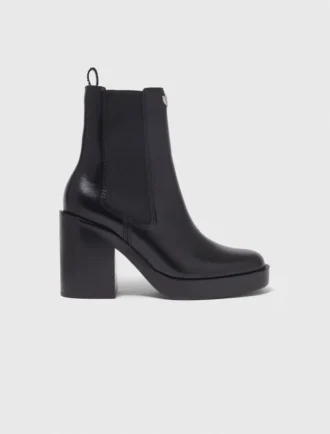 Bottines Chelsea en cuir à talons