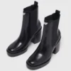 Bottines Chelsea en cuir à talons Bottines Chelsea en cuir à talons