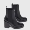 Bottines Chelsea en cuir à talons Bottines Chelsea en cuir à talons