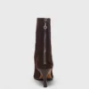 Bottines en daim marron chocolat à fermeture éclair