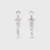 Boucles d’oreilles cœur en strass Boucles d’oreilles cœur en strass