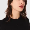 Boucles d’oreilles cœur en strass Boucles d’oreilles cœur en strass