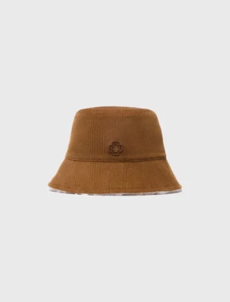 Bucket hat réversible en velours côtelé
