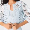 Cardigan au crochet avec strass