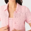 Cardigan au crochet avec strass