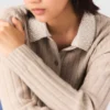Cardigan avec col en perles amovible