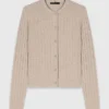 Cardigan avec col en perles amovible