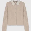 Cardigan avec col en perles amovible