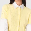 Cardigan avec col en strass