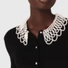 Cardigan avec col à perles amovible