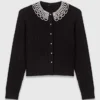 Cardigan avec col à perles amovible