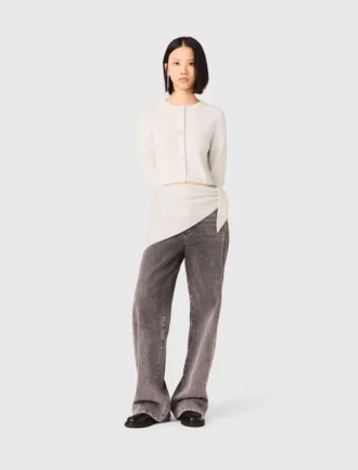 Cardigan à boutons décoratifs en forme de nœud