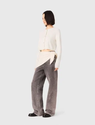 Cardigan à boutons décoratifs en forme de nœud