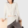 Cardigan à boutons décoratifs en forme de nœud