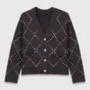Cardigan à carreaux strass Cardigan à carreaux strass