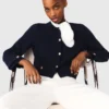 Cardigan à col brodé