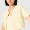 Cardigan court en maille fantaisie