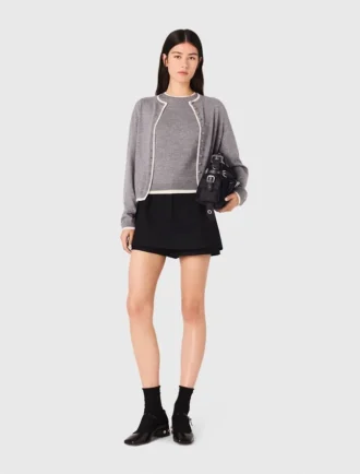 Cardigan en maille décoré