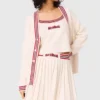 Cardigan long brodé