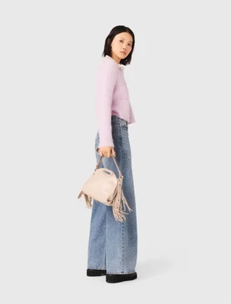 Cardigan à nœud orné de bijoux