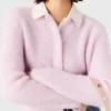 Cardigan à nœud orné de bijoux Cardigan à nœud orné de bijoux